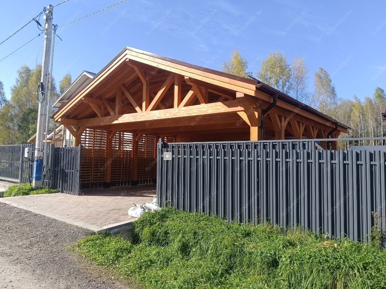 Навес для машин с хозблоком ШЕЛТЕР фото 1